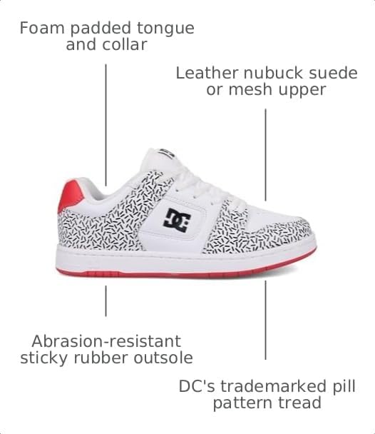 DC Women's Manteca Sneaker White/Black/Pink