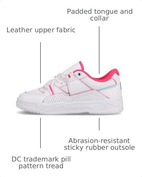 DC Shoes Womens Contstruct White/Pink/Blue