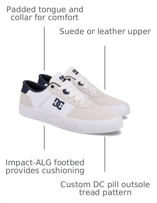 DC Shoes Mens Teknic White/Navy