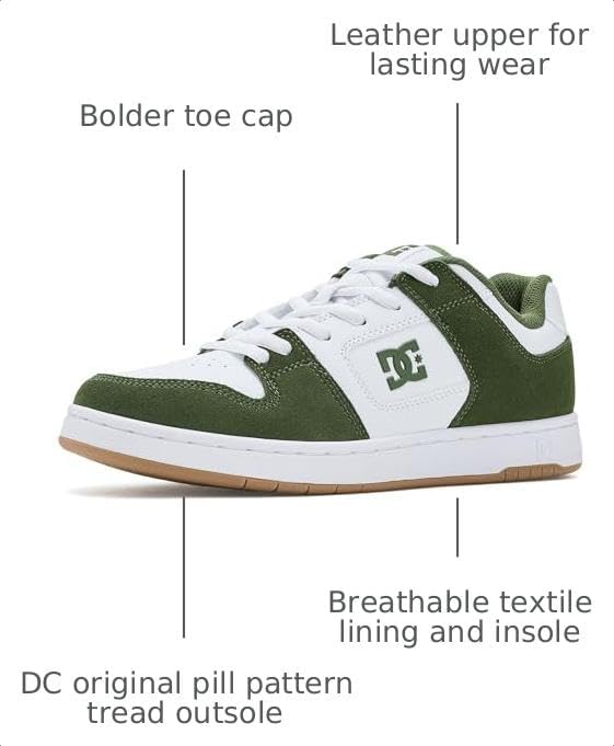 DC Men's Manteca 4 Hi White/Olive/Gum