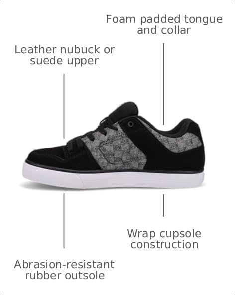 DC Men's Pure Skate Shoe initial